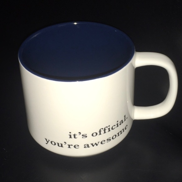Threshold it’s official you’re awesome mug blue interior black writing - Picture 2 of 6